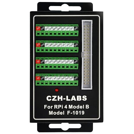RPi Screw Terminal Block Breakout Module with Aluminum Enclosure. for Raspberry Pi 4 Model B