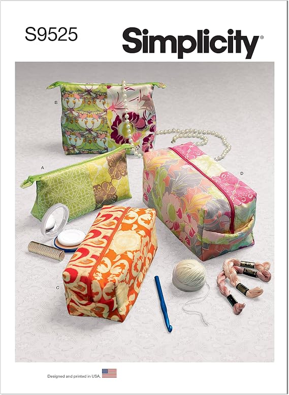 Simplicity S9525 Travel Bag Sewing Pattern, Duffel, Tote & Organizer Bags, One Size