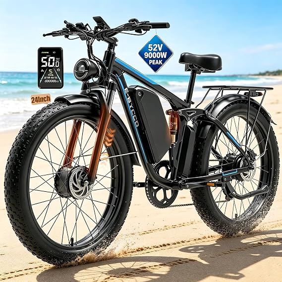 EBycco EB7Pro 9000W Peak Dual Motor EBike for Adults, Max 110Miles & 50MPH
