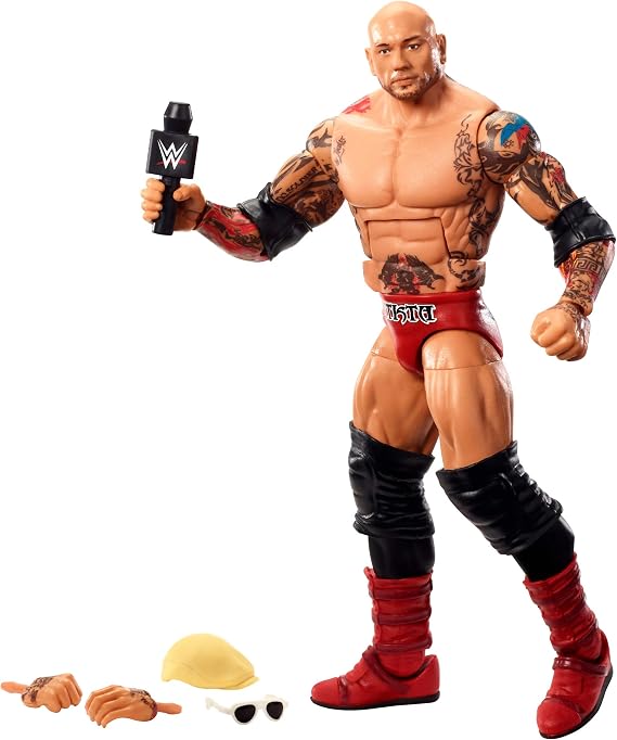 WWE Batista Elite Series #72 Deluxe Action Figure with Realistic Facial Detailing, Iconic Ring Gear & Accessories