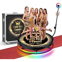 360 Photo Booth Machine with APP Remote Control for 1-5 People, Free Customize Logo, Automatic Rotating 360 Video Camera Booth Selfie Platform for Party Event Christmas (40.3"+Flight Case)