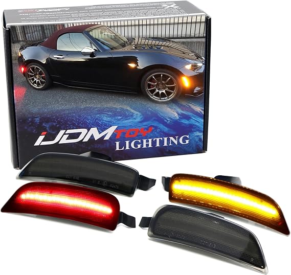iJDMTOY LED Front/Rear Side Marker Lights For Mazda 2016-up MX-5 Miata