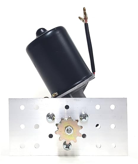 Electric Gear Motor 12v DC 50 RPM Gearmotor Roller Chain Sprocket Gear + Bracket