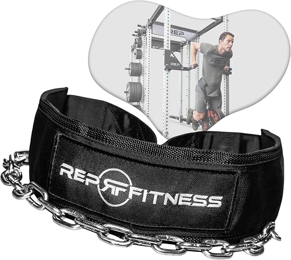 Rep Fitness Dip Belt, Weight Lifting, Gym Equipment, Workout Belt, Chain Strap, Back Support, Training Gear, Fitness Accessories, Squat Belt, Powerlifting, Mens Exercise Belt