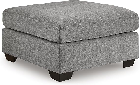 Signature Design by Ashley 36-in Oversized Square Ottoman, Gray
