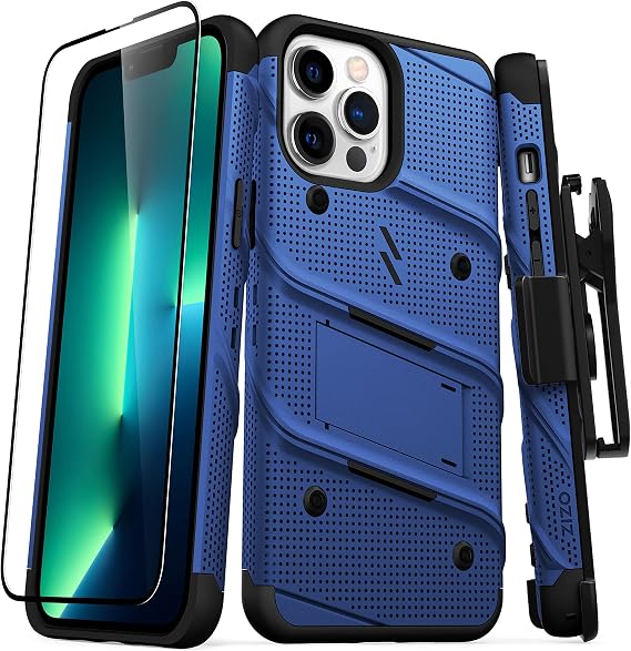 ZIZO Bolt Bundle iPhone 13 Pro Max Case - Blue
