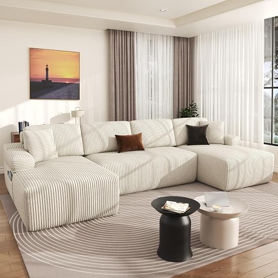 DURASPACE 320cm U Shaped Sofa Modular Convertible Boneless Couch