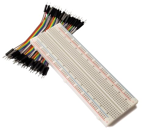 BreadBoard + ZipWire Kit, BB830 Solderless Plug-in BreadBoard Plus ZW-MM-10 ZipWires (40x 10cm Wires)