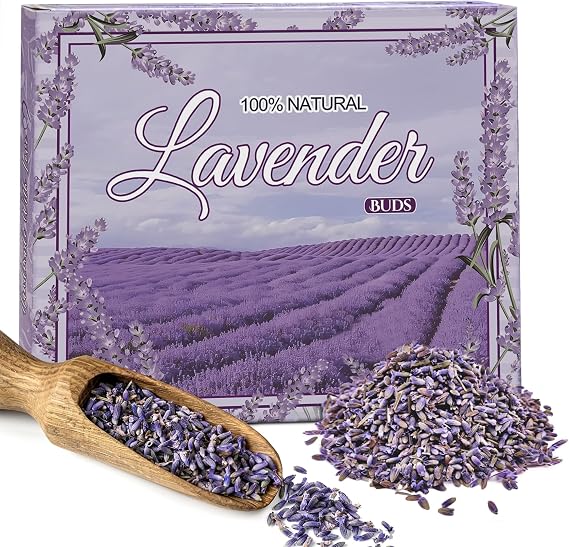 Dried Lavender Flowers - Make Sachets for Drawers and Closets Fresh Scent | Premium Dried Lavender for Sachets, Tea, Baking, Baths and Weddings, Fresh Natural Fragrance